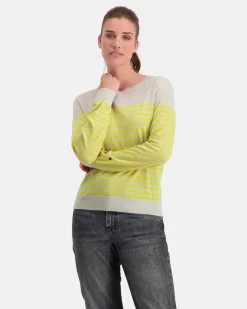 Gaastra Luxueuze 100% Merino Smerlada Gestreepte Blouse|Dames Truien En Sweaters